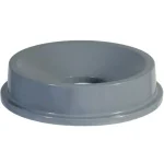 Rubbermaid Commercial Products Rubbermaid Brute 32 Gallon Grey Round Trash Can Funnel Top Lid thumbnail 1