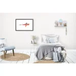 Petal Lane Home Watercolor Dog Airplane Magnetic Memo Board with Ebony Frame thumbnail 2