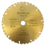 Whirlwind USA 6 in. 40-Teeth Segmented Diamond Blade for Metal and Plastic thumbnail 1
