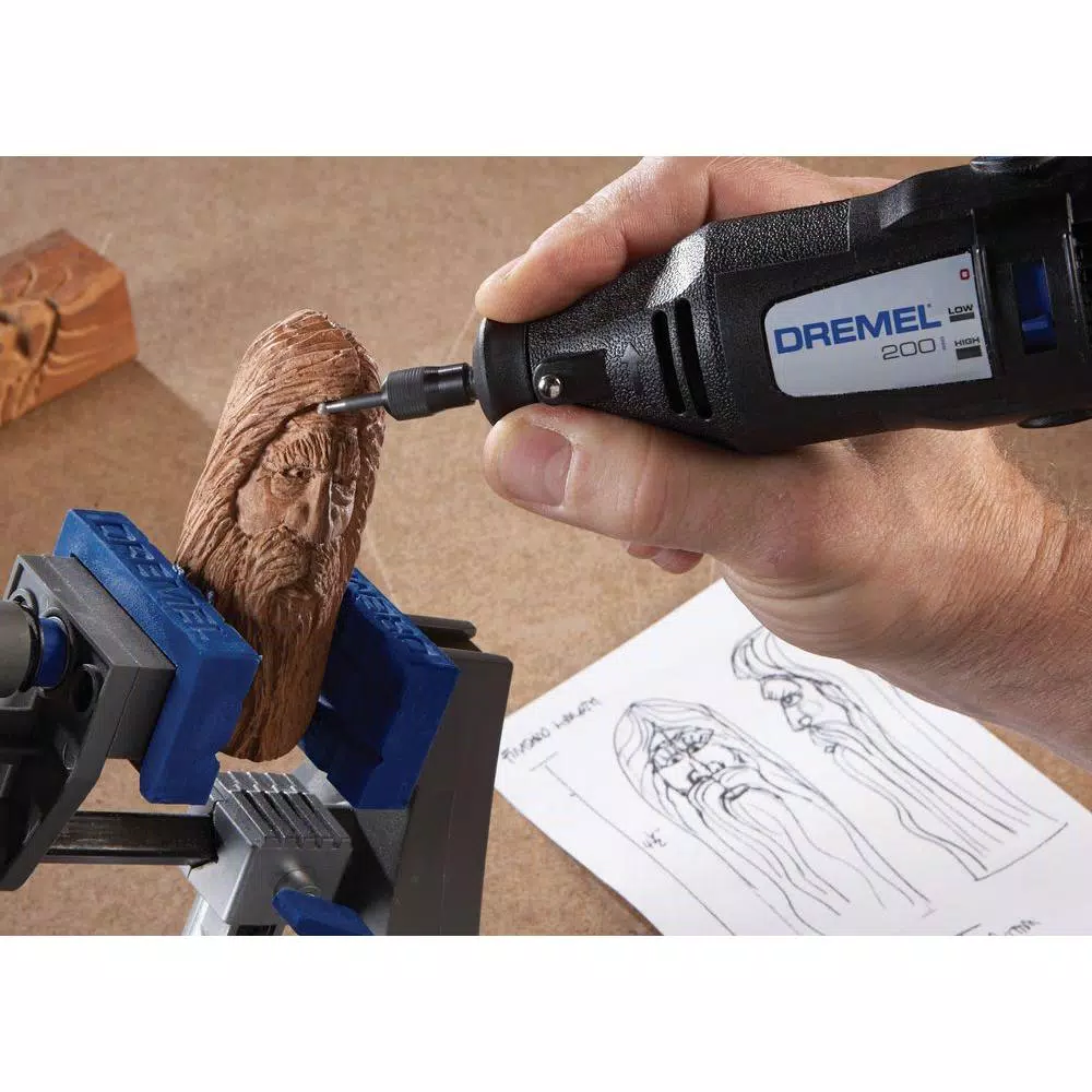 Dremel 200 Series Dual Speed Corded Rotary Tool Kit with 15 Accessories and 1 Attachment