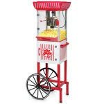 Nostalgia Red Classic Nostalgia Hot Air Popcorn Cart, 380W, 2.5 oz. Kettle with Easy Mobility thumbnail 1