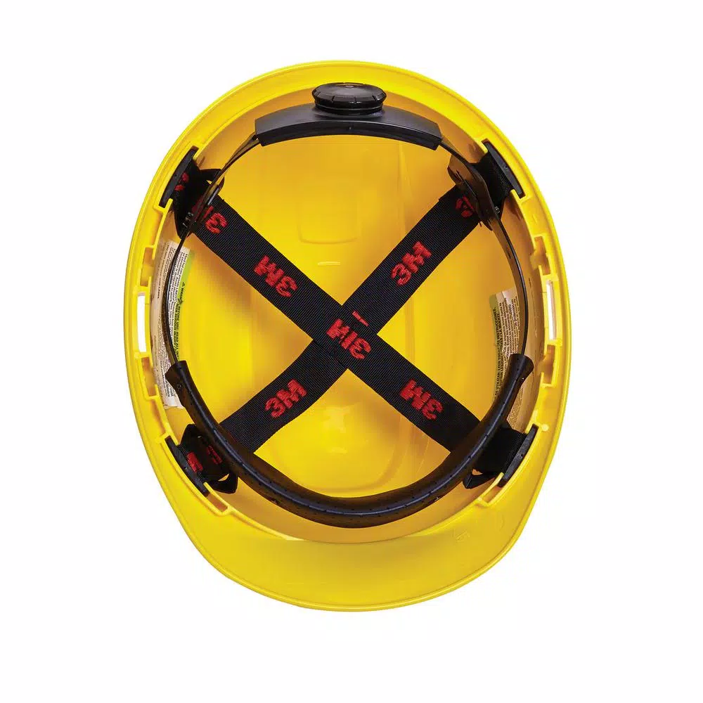 3M Non-Vented Hard Hat with 4-Point Ratchet Adjustment, Yellow