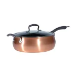 Epicurious 6 Qt. Hard-Anodized Aluminum Nonstick Saute Pan with Glass Lid, Copper thumbnail 2