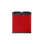 Step N' Sort 16 Gallon Red 2-Compartment Stainless Steel Trash and Indoor Recycling Bin thumbnail 4
