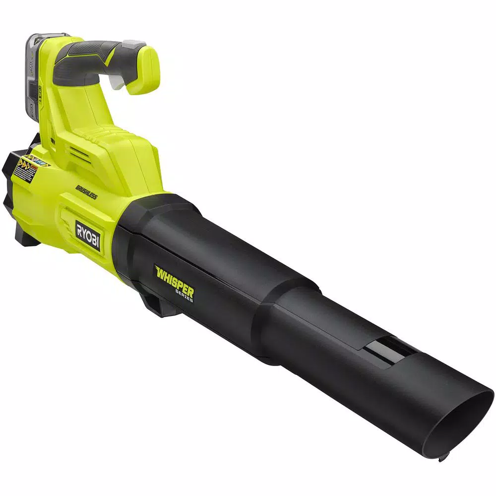RYOBI 18V ONE+ Brushless Jet Fan Handheld Blower Kit with 4 Ah Battery and Charger