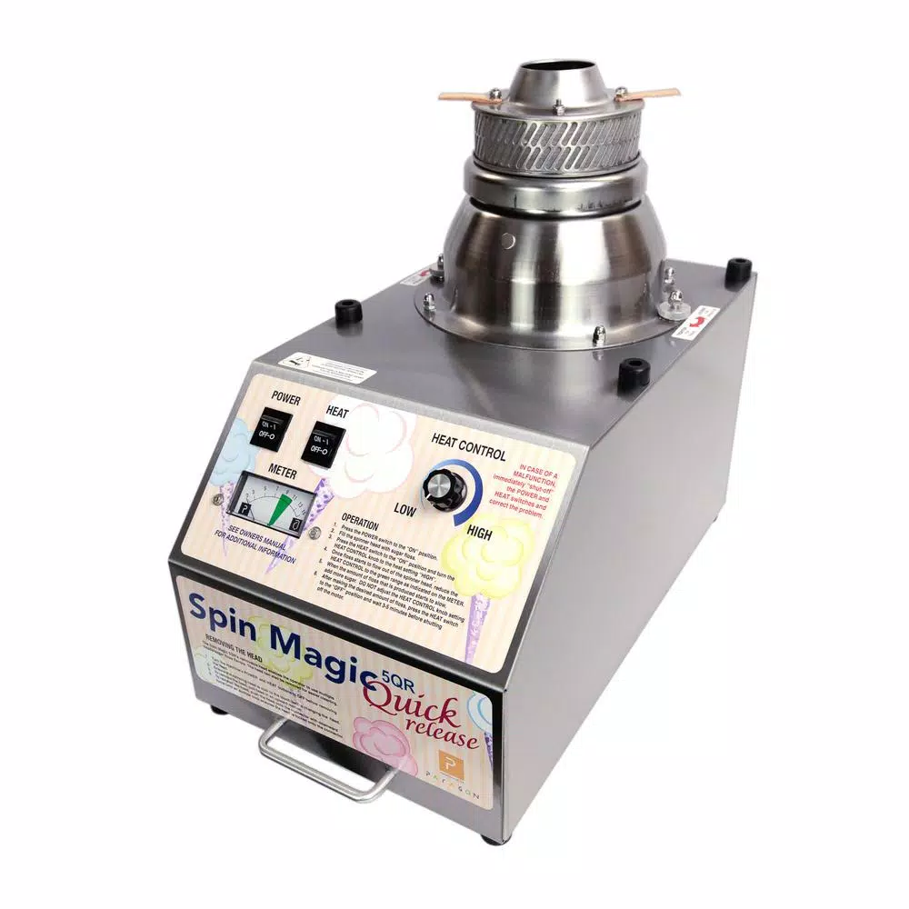 Paragon Spin Magic 5 Quick Release Cotton Candy Maker, Stainless Steel Commercial Machine
