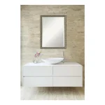 Amanti Art Parisian 20.5 in. W x 26.5 in. H Silver Wood Framed Beveled Edge Bathroom Vanity Mirror thumbnail 5