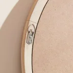 Home Decorators Collection Round Natural Wood Accent Mirror, Brown, 24 in. thumbnail 4