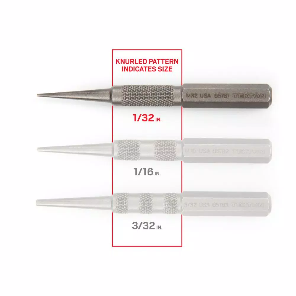 TEKTON 1/32 in. Nail Set, High-Carbon Steel Finishing Nail Punch