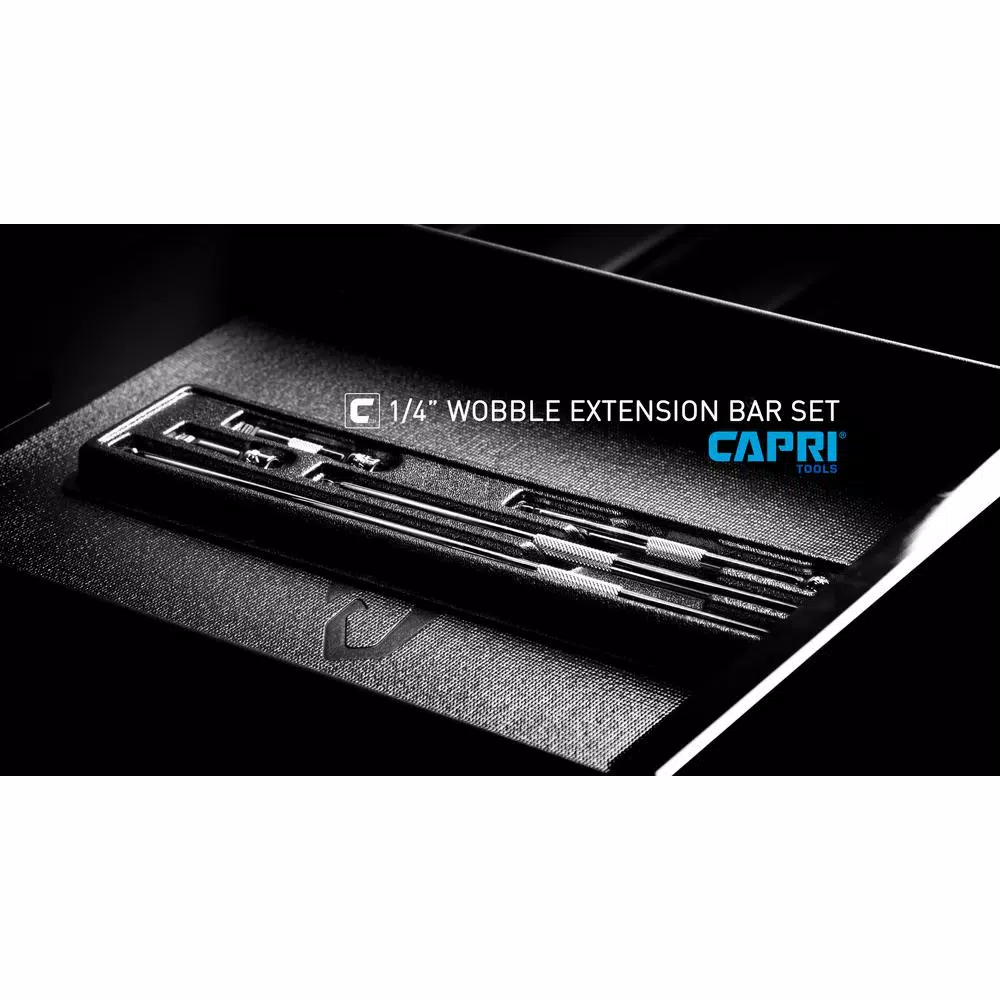 Capri Tools 1/4 in. Drive Wobble Extension Bar Set, 5-Piece
