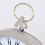 Winsome House Gray Oval Decorative Table Clock - Shabby Chic Analog Desk Clock with Roman Numerals thumbnail 5