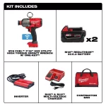 Milwaukee M18 FUEL ONE-KEY 7/16 in. Hex Impact Wrench Kit with 2 5.0 Ah Batteries and Tool Bag thumbnail 2