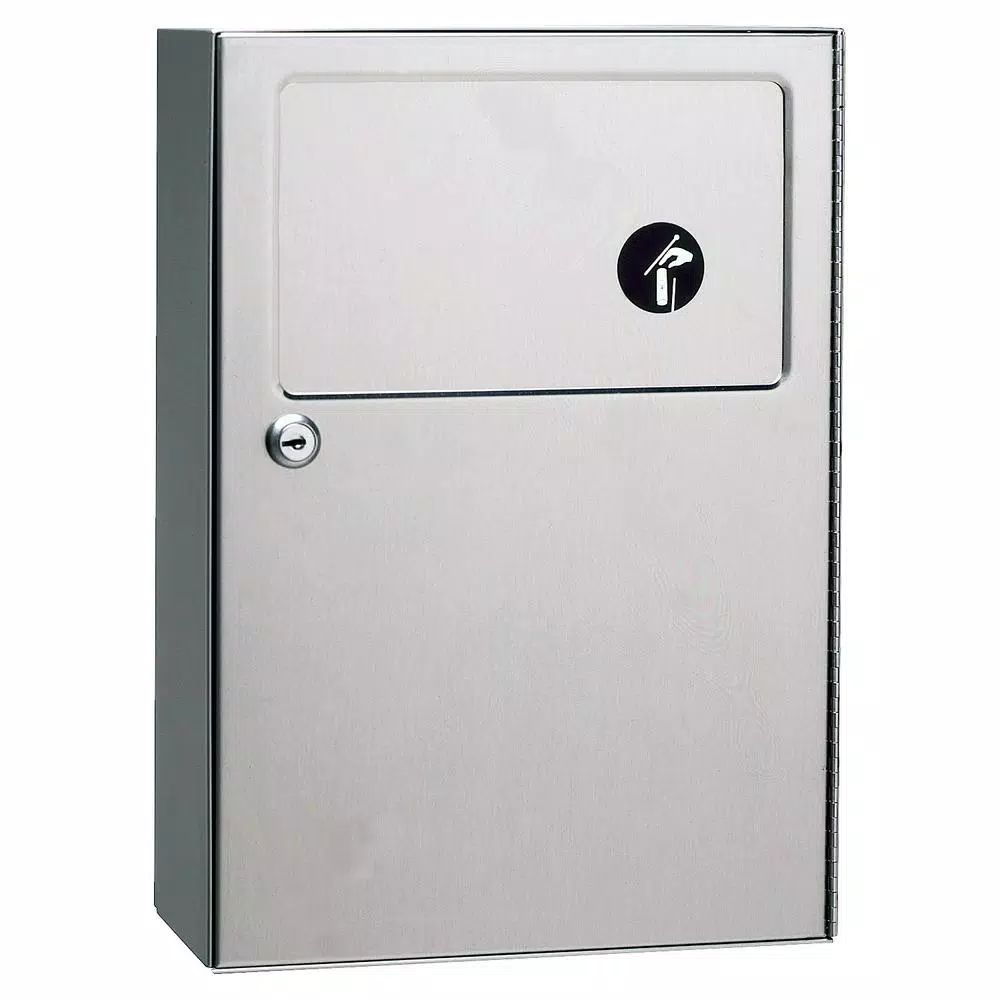 BOBRICK Classic Series Surface-Mounted Sanitary Napkin Disposal - Type-304 Stainless Steel