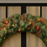 Home Accents Holiday 48 in. Norwood Fir Artificial Christmas Wreath with 200 Multi-Color Incandescent Lights thumbnail 4