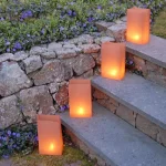 LUMABASE Luminaria Bag 100-Pack - Tan Weather Resistant Plastic Walkway Decor, 3.5 in. x 10 in. thumbnail 4