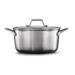 Calphalon Premier 6 Qt. Stainless Steel Stock Pot with Tempered Glass Lid thumbnail 1