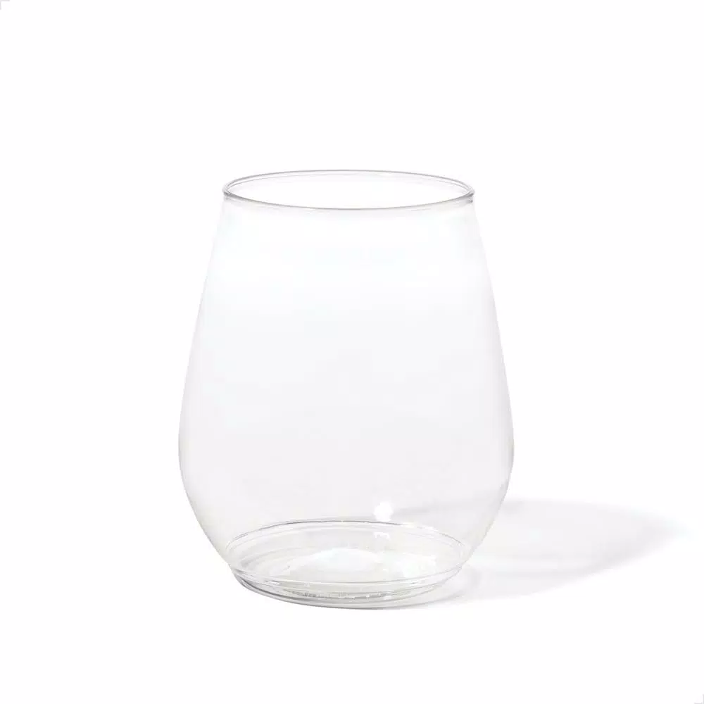 TOSSWARE Unbreakable 18 oz. Stemless Plastic Wine Tumblers, Clear, Set of 252