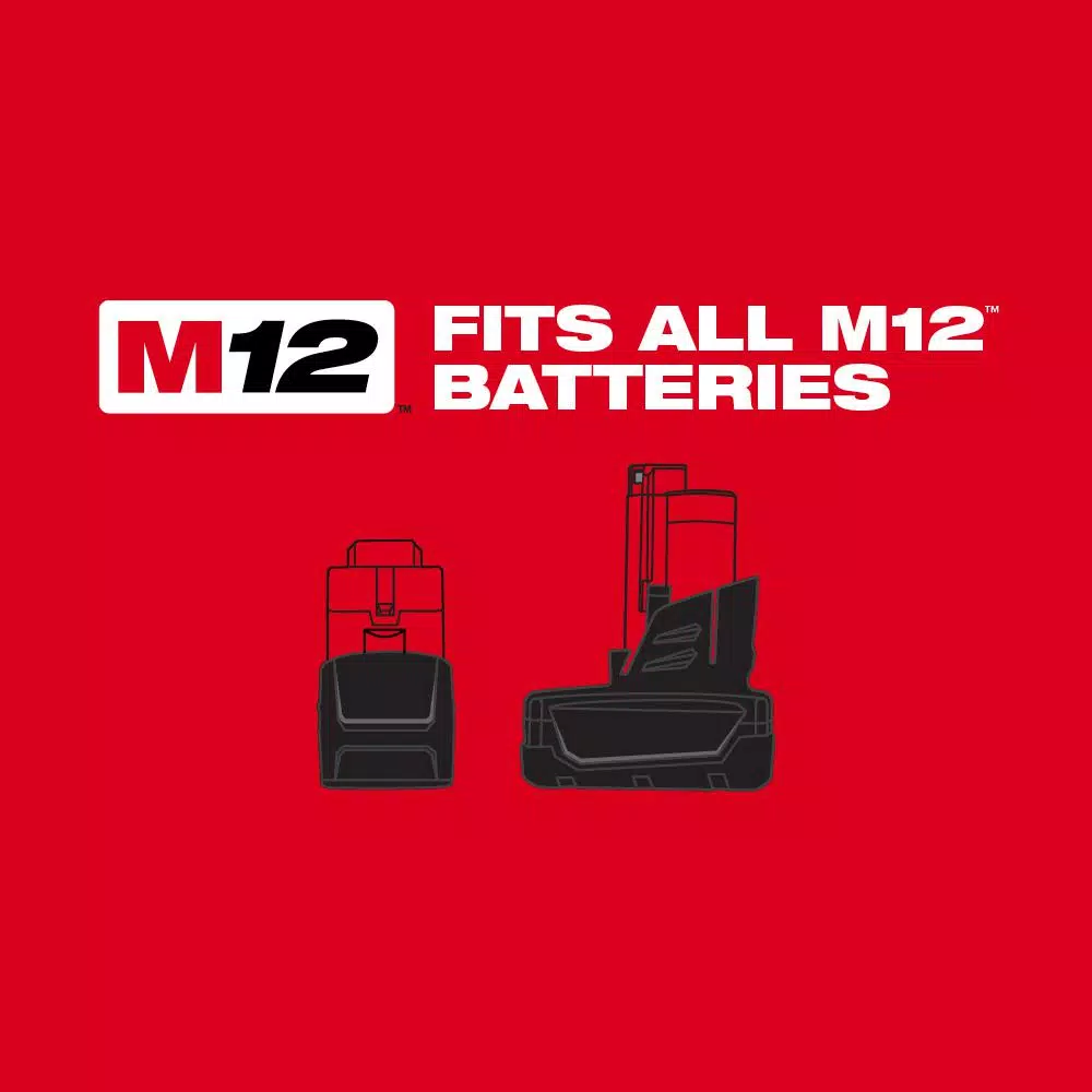 Milwaukee M12 12V Lithium-Ion Cordless 3/8 in. and 1/4 in. Ratchet Kit with Battery, Charger and Bag