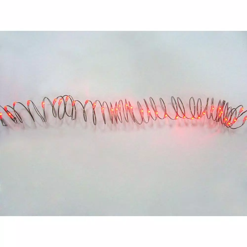 Starlite Creations 9 ft. Red LED Ultra Slim Wire String Lights, 36-Light Battery Operated (Bundle of 2)