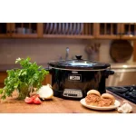 Weston 7 Qt. Programmable Slow Cooker with Locking Lid, Black thumbnail 2