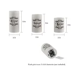 Lavish Home Live Laugh Love LED Flameless Candle Set of 3 with Remote thumbnail 2