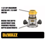 DEWALT 1.75 HP Fixed Base Router, 11-Amp Corded Power Tool thumbnail 2
