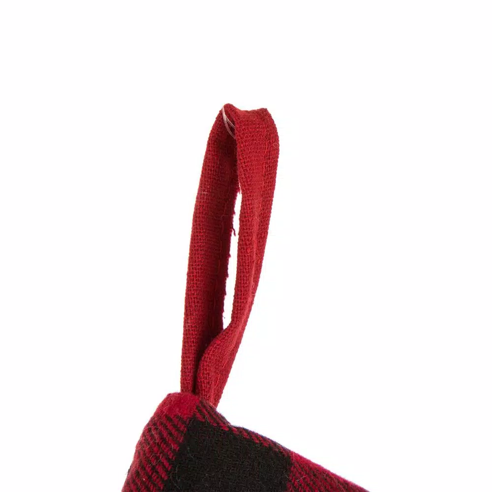 Glitzhome 21 in. LED Embroidered Linen Christmas Stocking - Dog Theme