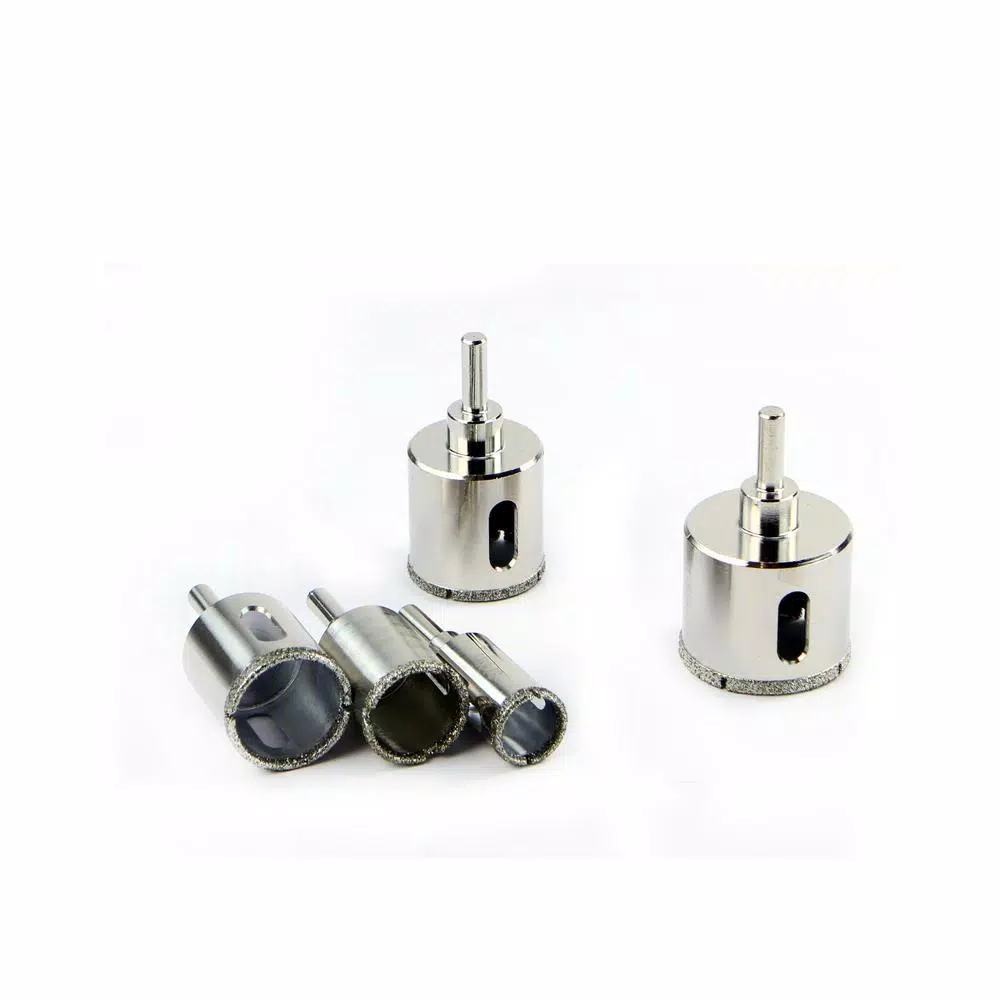 XtremepowerUS 5-Piece Diamond Dust Hole Saw Set for Glass, Tile, and Marble