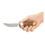 Sheffield Stag Series Heard 4 in. Trailing Point Fixed Blade Hunting Knife thumbnail 5