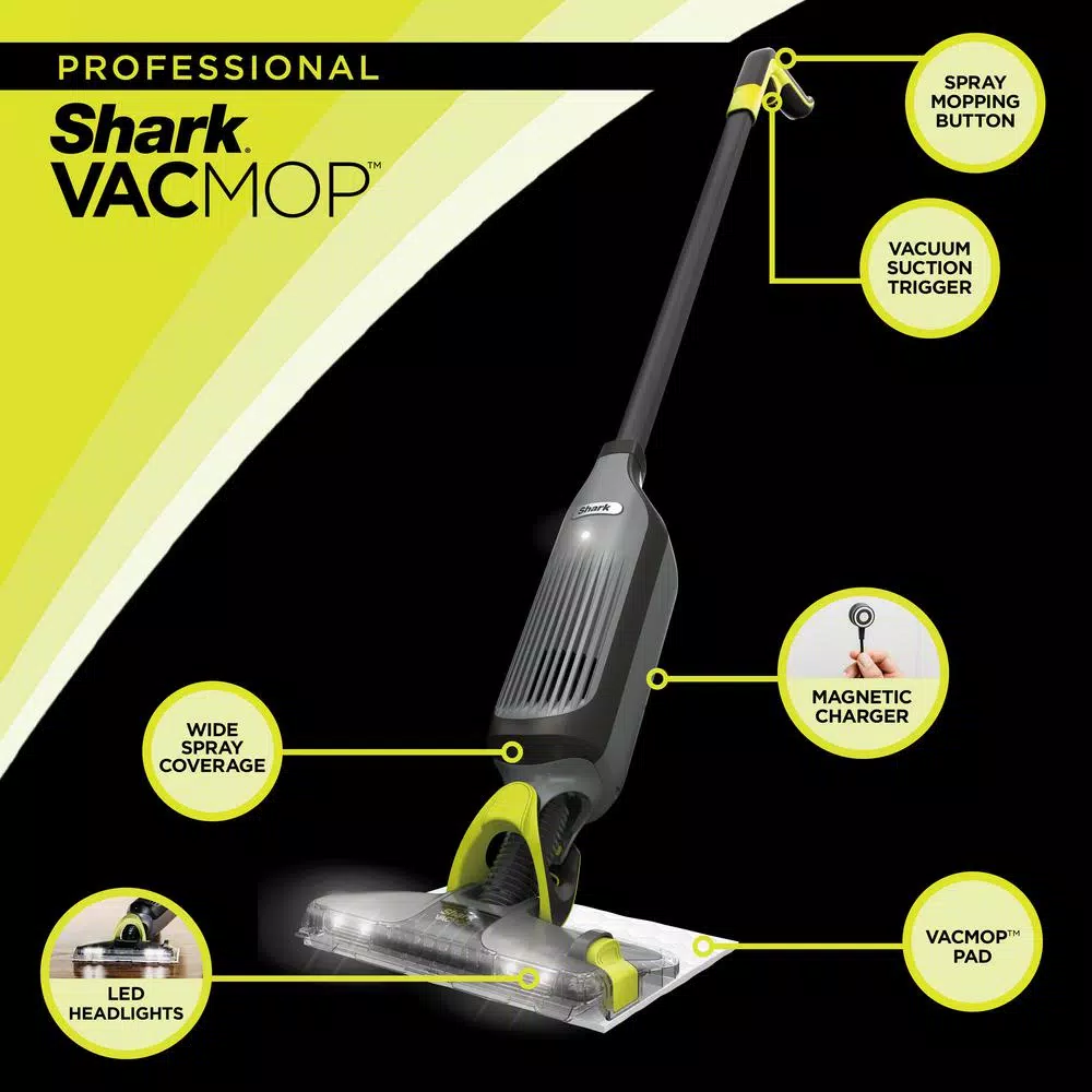 Shark VACMOP Pro Cordless Hard Floor Vacuum Spray Mop with Disposable Pads