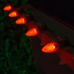 Wintergreen Lighting OptiCore C7 LED Orange Faceted Replacement Light Bulbs, E12 Candelabra Base, 25-Pack thumbnail 3
