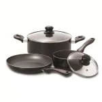 Starfrit Simplicity 5-Piece Aluminum Nonstick Cookware Set, Black thumbnail 3