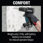Makita 18V LXT Sub-Compact Brushless Cordless 1/2 in. Hammer Driver Drill (Tool Only) thumbnail 8