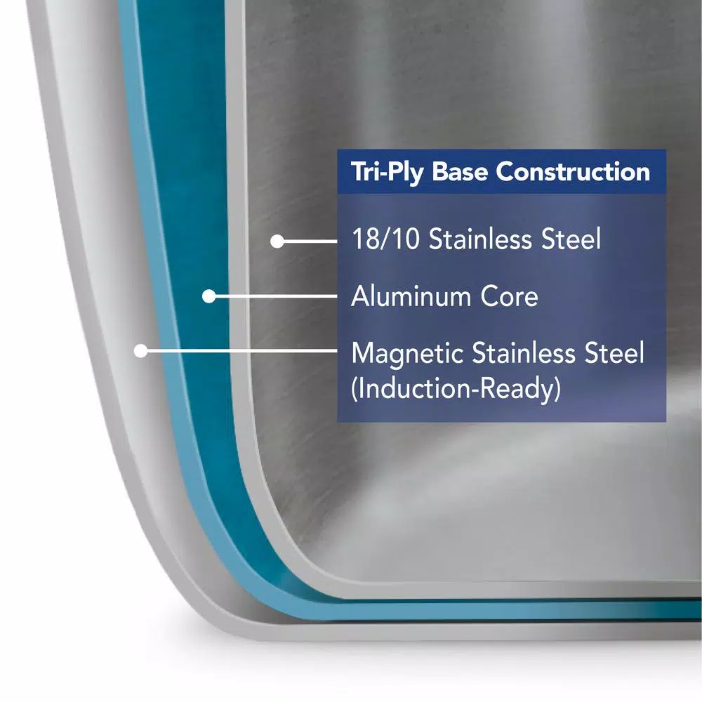 Tramontina Gourmet 6 Qt. Tri-Ply Clad Stainless Steel Covered Braiser