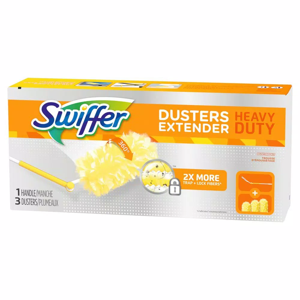Swiffer Duster Starter Kit with Extendable Handle, 6 Handles and 18 Microfiber Duster Refills