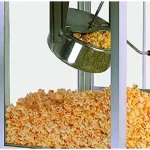 Elite Deluxe 8 oz. Kettle Popcorn Trolley - Red & Gold Pushcart & Tabletop Popper thumbnail 3