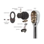 Tekton 3/4 Inch Drive x 22 Inch Ratchet, 72-Tooth High Torque Hand Tool thumbnail 7
