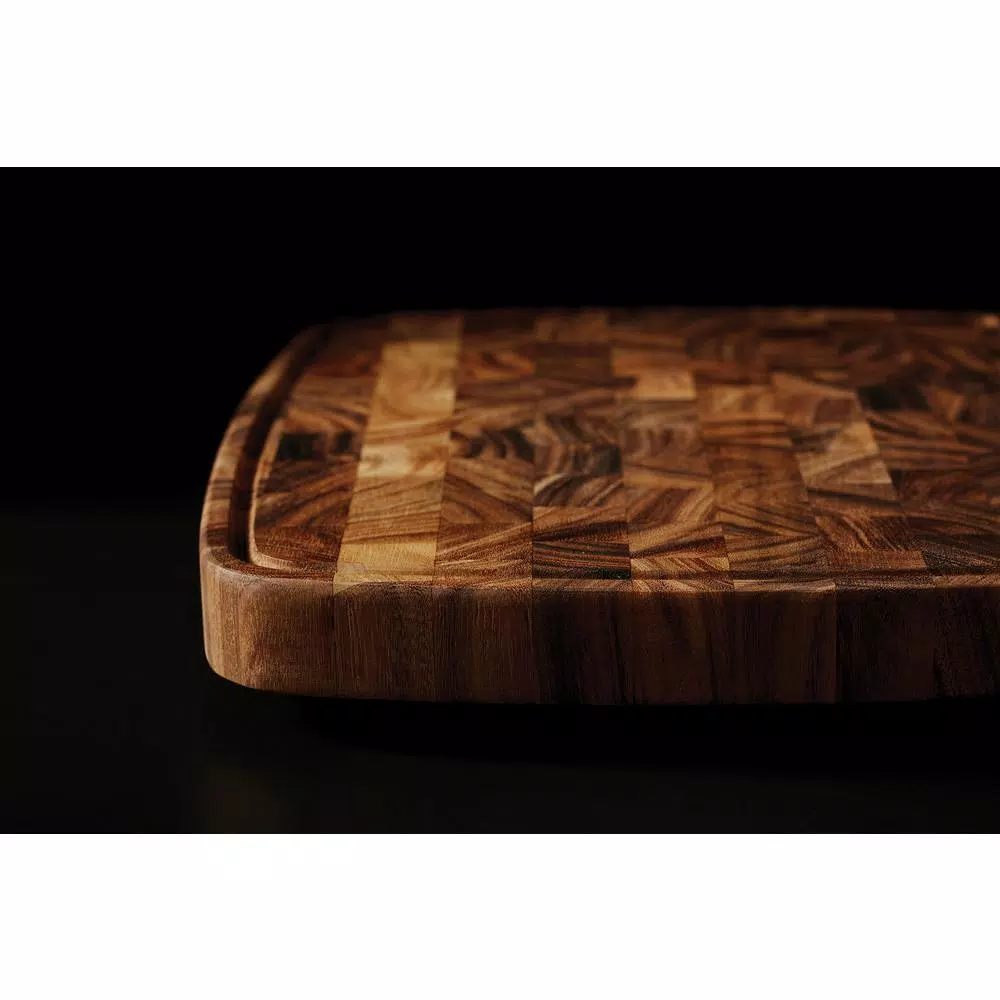 Ironwood Carolina Acacia Wood End Grain Cutting Board, 18 x 18 x 3 in