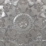 Benjara Ravello Square Gray Wood and Iron Decorative Tray with Floral Detail thumbnail 4