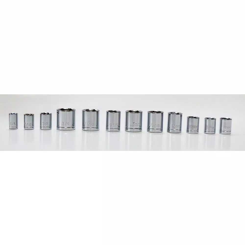 Best Value 52-Piece Socket Set with 1/4 in., 3/8 in., and 1/2 in. Drives - Metric and SAE