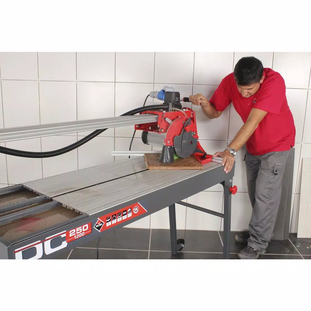 Rubi DC-250 1200 10 in. Wet Tile Saw, 120V, 1.5 HP with Mobile Head