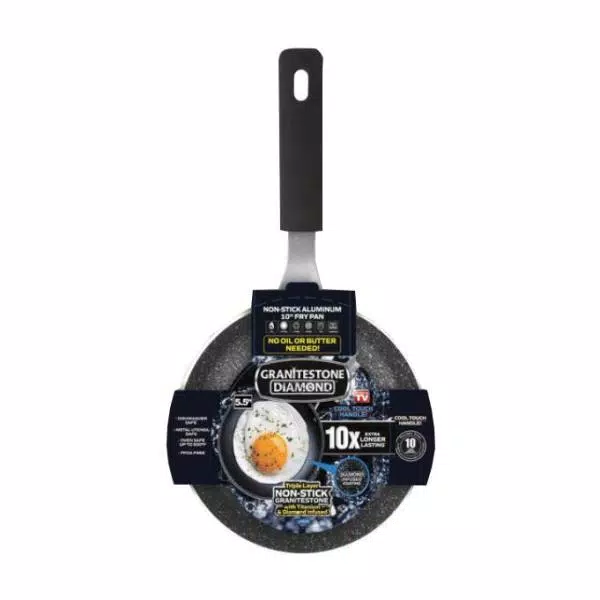 GraniteStone Diamond Non-Stick Aluminum Mini Fry Pan, 5.5 in. (2-Pack)