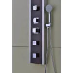 ANZZI 57 in. Monsoon Full Body Shower Panel System with Mahogany Deco-Glass & Chrome Trim thumbnail 12