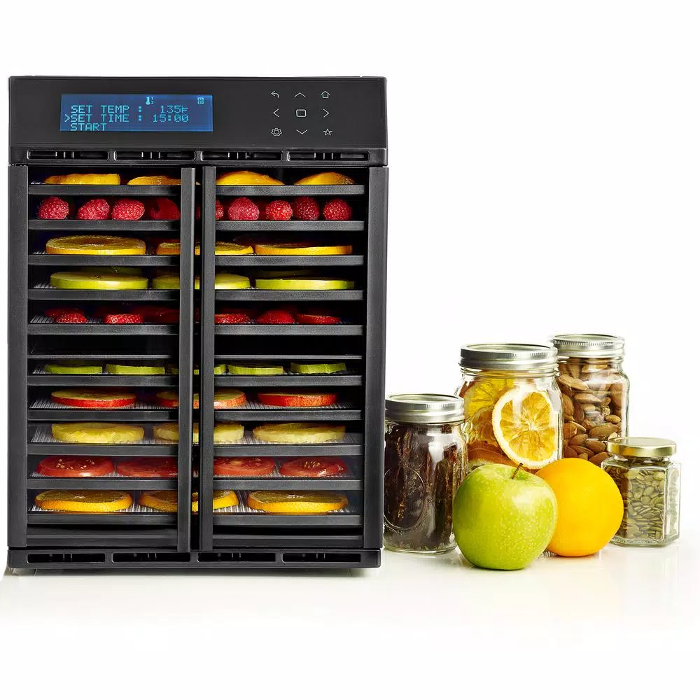 Excalibur RS10 10-Tray Black Electric Food Dehydrator with Smart Controller and Dual Drying Zones
