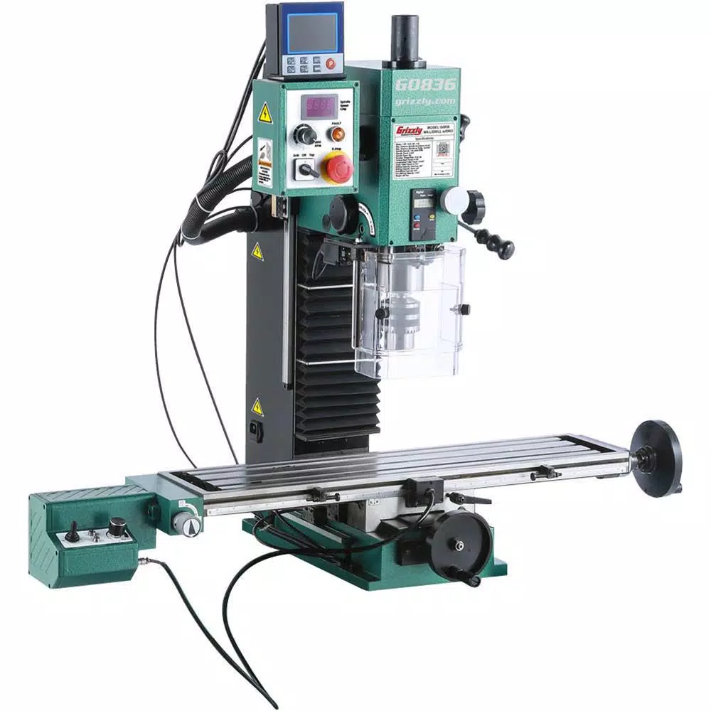 Grizzly Industrial Mini Mill 2.7 Variable Speed Milling Machine with 3-Axis DRO and R8 Spindle