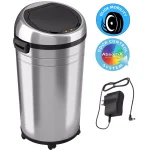 iTouchless 23 Gallon Stainless Steel Touchless Sensor Trash Can with Odor Control and Wheels thumbnail 1