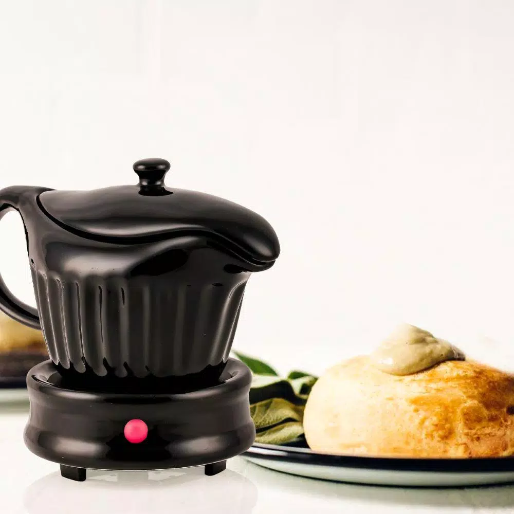 Ovente 13.5 oz. Electric Gravy Warmer with Detachable Ceramic Gravy Boat, Black