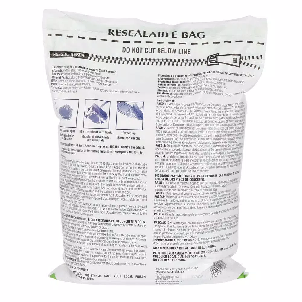 ZEP Instant Spill Absorber Powder, 3 lb