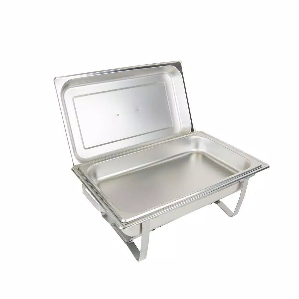 Alpha Living 8 Qt. Stainless Steel Chafing Dish Set with 2 Full and 2 Half Pans