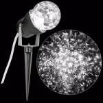 LightShow 10 in. White Projection Kaleidoscope LED Spotlight with Stake thumbnail 6